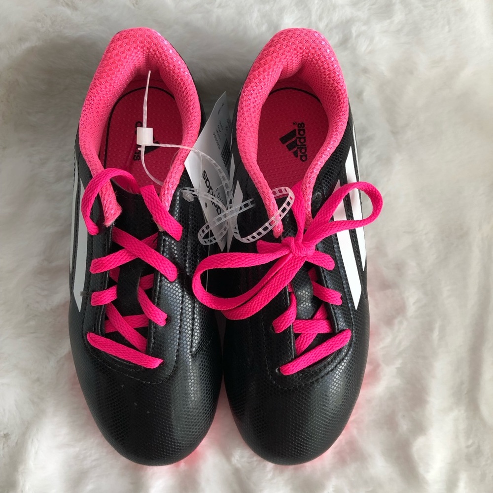 Adidas Conquisto FG J Black / White / Pink - Soccer Cleats - Picture 2 of 6